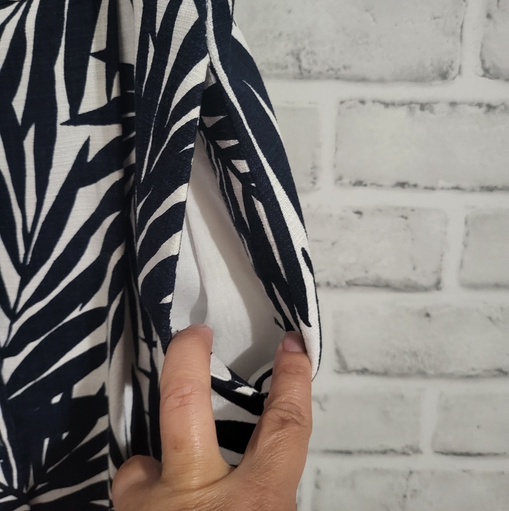Hobbs London Clarence Midi Dress Palm Print size 10 - Picture 6 of 10